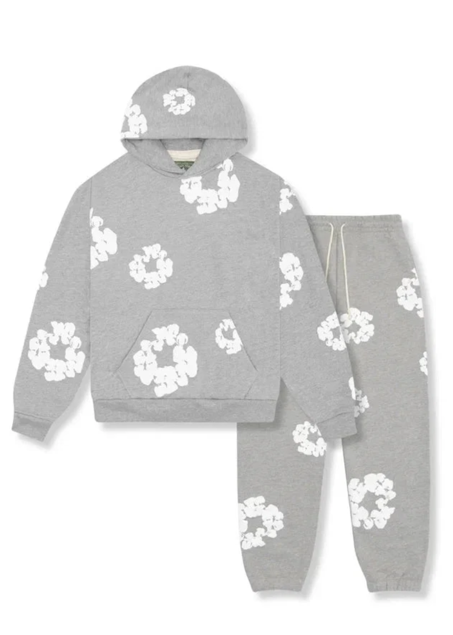 Denim Tears Cotton Wreath Tracksuit ā Grey