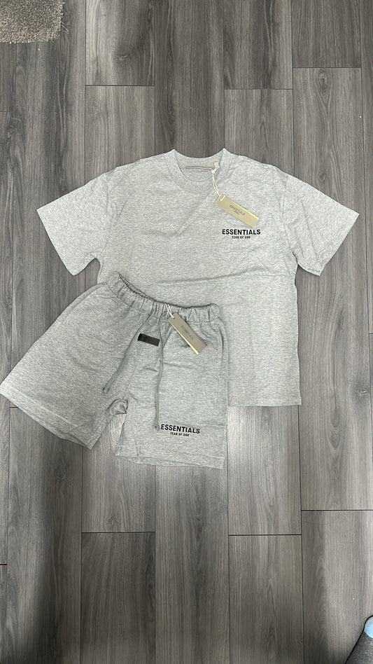 Essentials Short Set S22 “grey oatmeal”