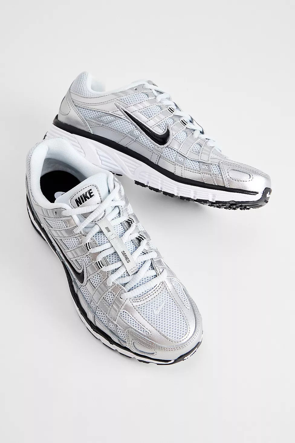 Nike White & Silver P-6000 Trainers