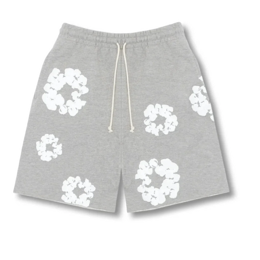 "FLOWER" SHORTS GREY