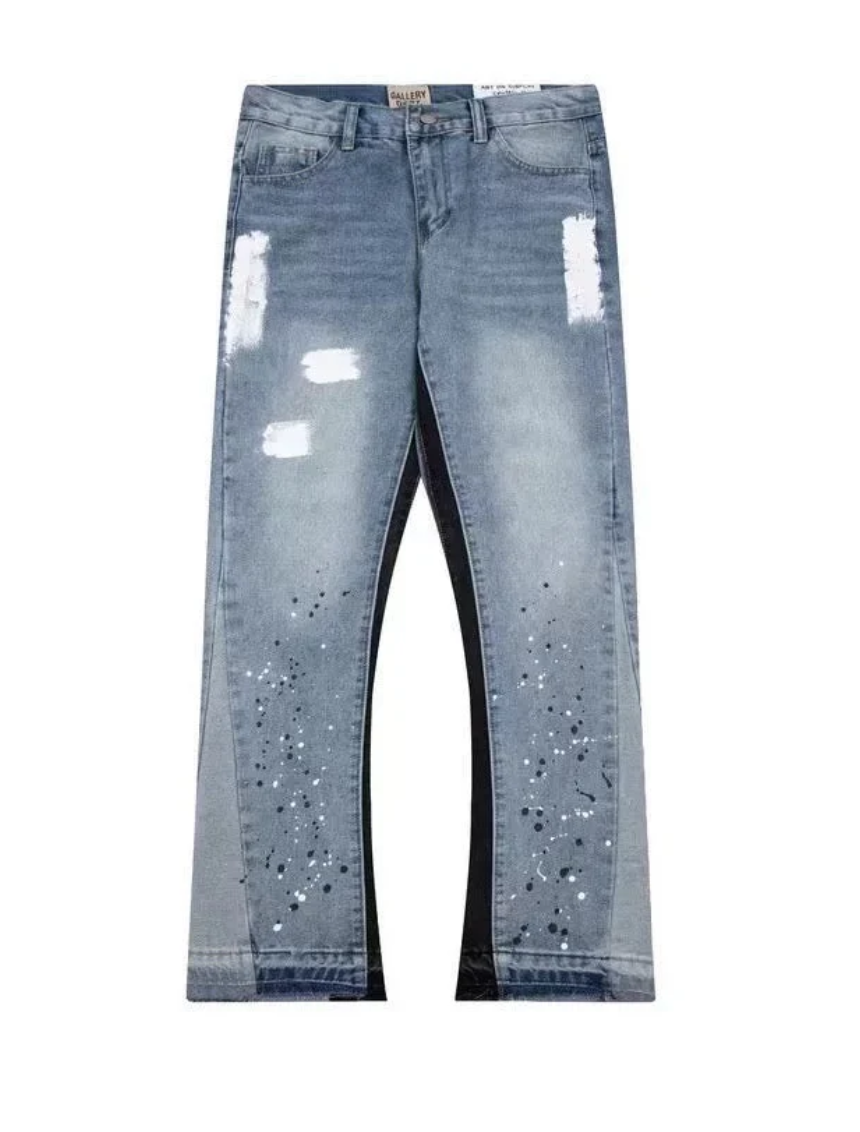 "PAINTED" FLARED DENIM
