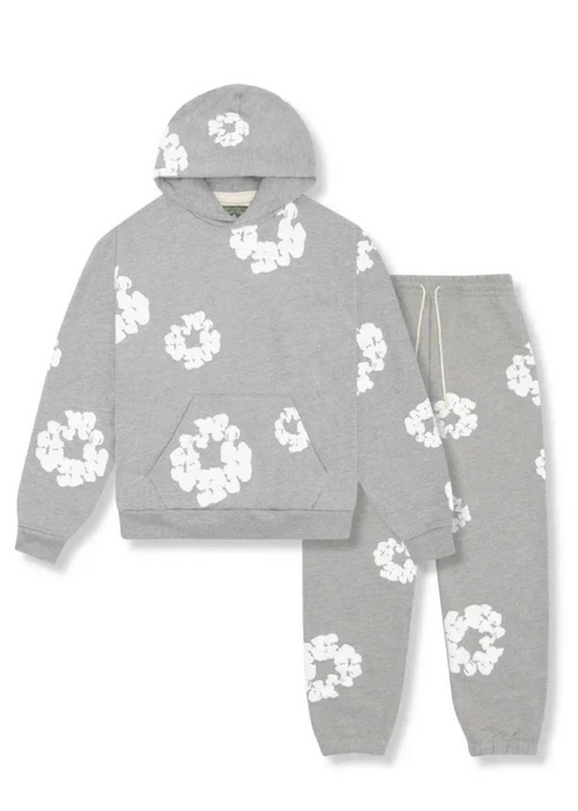 Denim Tears Cotton Wreath Tracksuit — Grey