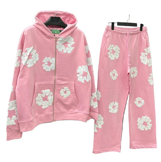 Denim Tears Cotton Wreath Tracksuit — Pink
